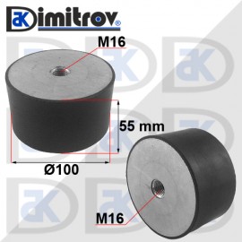 Антивибрационен тампон М16 х Ø 100 х 55 mm